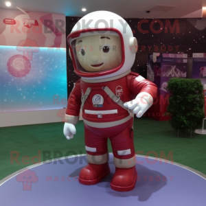 Maroon Astronaut maskot...