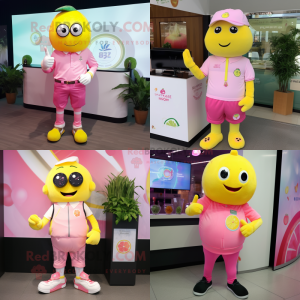 Pink Lemon maskot kostume...