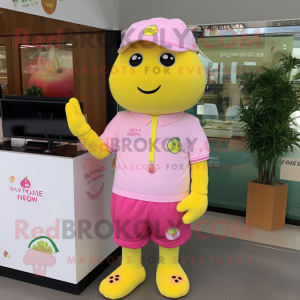 Pink Lemon maskot kostume...