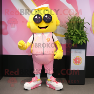 Pink Lemon maskot kostume...