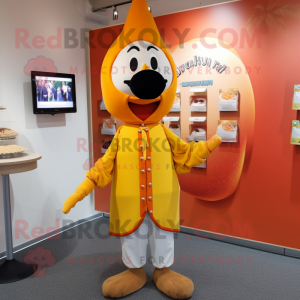 nan Butter Chicken mascot costume character dressed with Trousers and Hat pins
