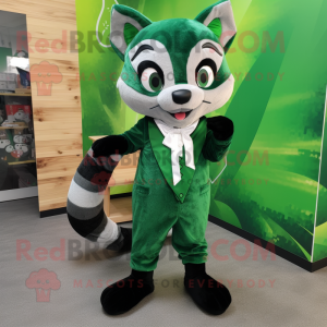 Grøn Civet maskot kostume...