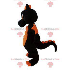 Giant black and orange dragon mascot - Redbrokoly.com