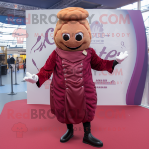 Maroon Croissant maskot...