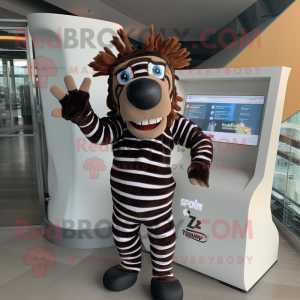 Brauner Zebra Maskottchen...