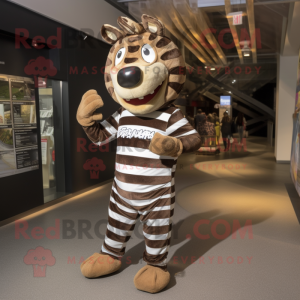Brown Zebra mascotte...