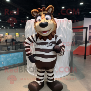 Brown Zebra mascotte...