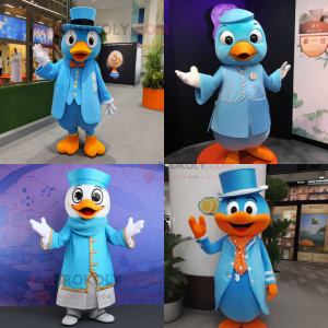 Sky Blue Mandarin maskot...