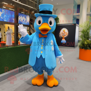 Sky Blue Mandarin maskot...