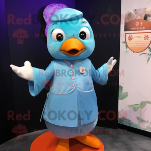 Sky Blue Mandarin mascotte...