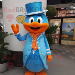 Sky Blue Mandarin mascotte...