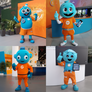 Personagem de mascote Cyan...