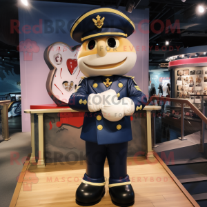 Navy Heart mascotte kostuum...