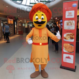 Tan Tikka Masala mascot costume character dressed with Jumpsuit and Hats