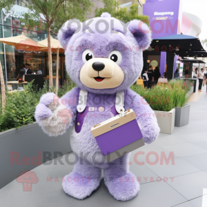 Lavendel Teddybjörn maskot...