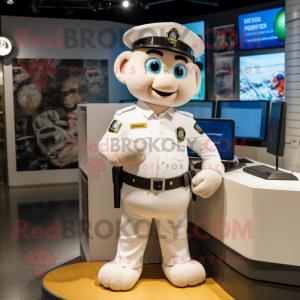 Weißer Polizist Maskottchen...