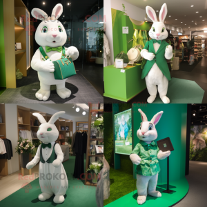 Grön vild kanin maskot...