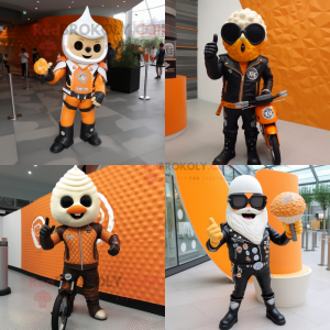 Oranje ijsje mascotte...