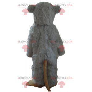 Mascotte de gros rat blanc très poilu - Redbrokoly.com
