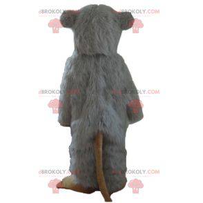 Mascotte de gros rat blanc très poilu - Redbrokoly.com