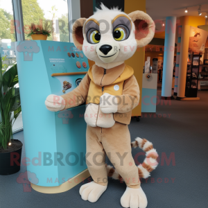 Beige Lemur mascotte...