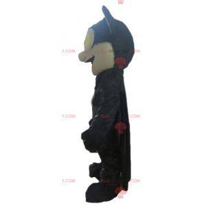 Mascote morcego gigante preto e bege - Redbrokoly.com