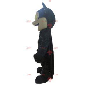 Gigante mascotte pipistrello nero e beige - Redbrokoly.com