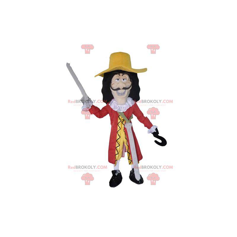 Mascot Captain Hook schurk personage in Peter Pan -