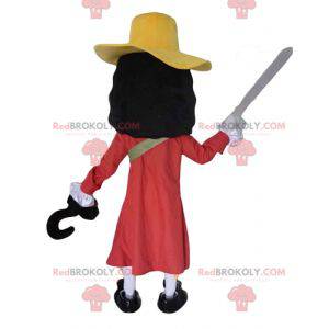 Mascot Captain Hook schurk personage in Peter Pan -