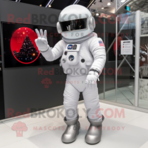 Gray Astronaut mascot costume character dressed with Leggings and Sunglasses