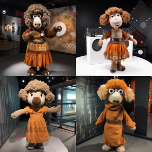 Rust Sheep mascotte kostuum...