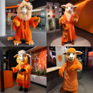 Oranje Angora geit mascotte...