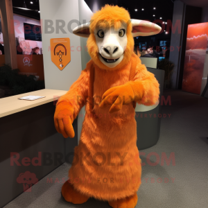 Oranje Angora geit mascotte...