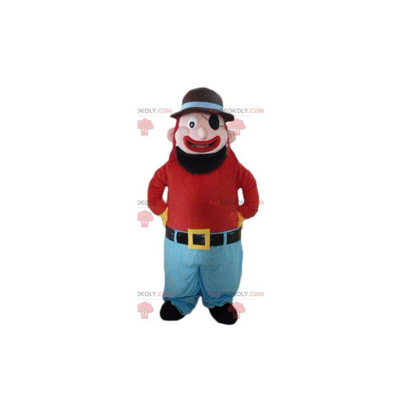 Mascot bearded and smiling man with an eye patch - Mascot bearded and smiling man with an eye patch -
