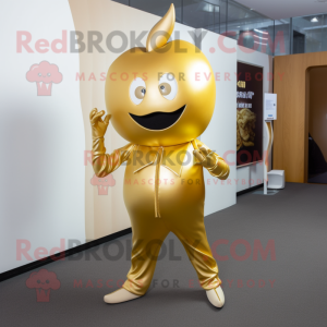 Guld Apple maskot kostym...