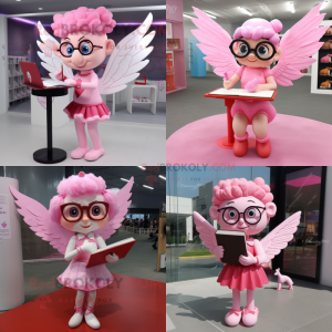 Pink Cupid maskot kostume...