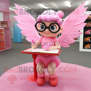 Pink Cupid maskot kostume...