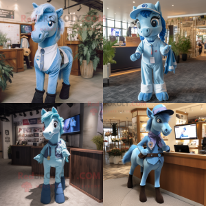 Blue Mare mascotte kostuum...