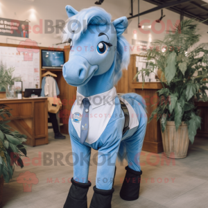 Blue Mare maskot kostume...