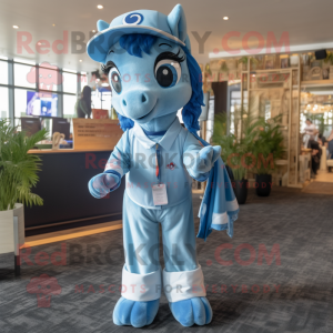 Blue Mare maskot kostume...