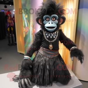 Black Monkey maskot drakt...