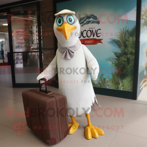 Olive Seagull maskot kostym...