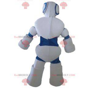 Mascota robot gigante blanco y azul - Redbrokoly.com