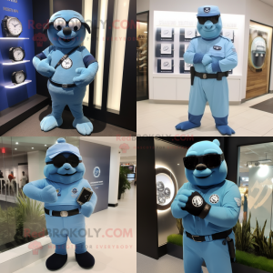 Sky Blue Navy SEAL maskot...
