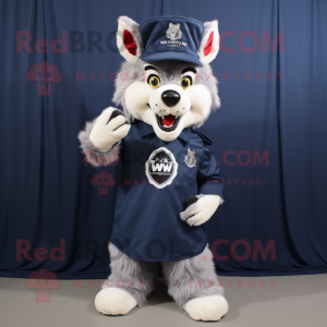 Navy zeggen wolf mascotte...