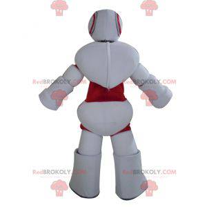 Giant white and red robot mascot - Redbrokoly.com