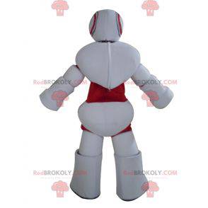 Giant white and red robot mascot - Redbrokoly.com