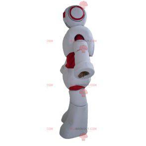 Giant white and red robot mascot - Redbrokoly.com