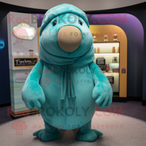 Turquoise Walrus mascotte...