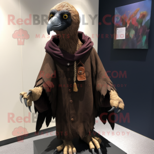 Brun Vulture maskot kostym...